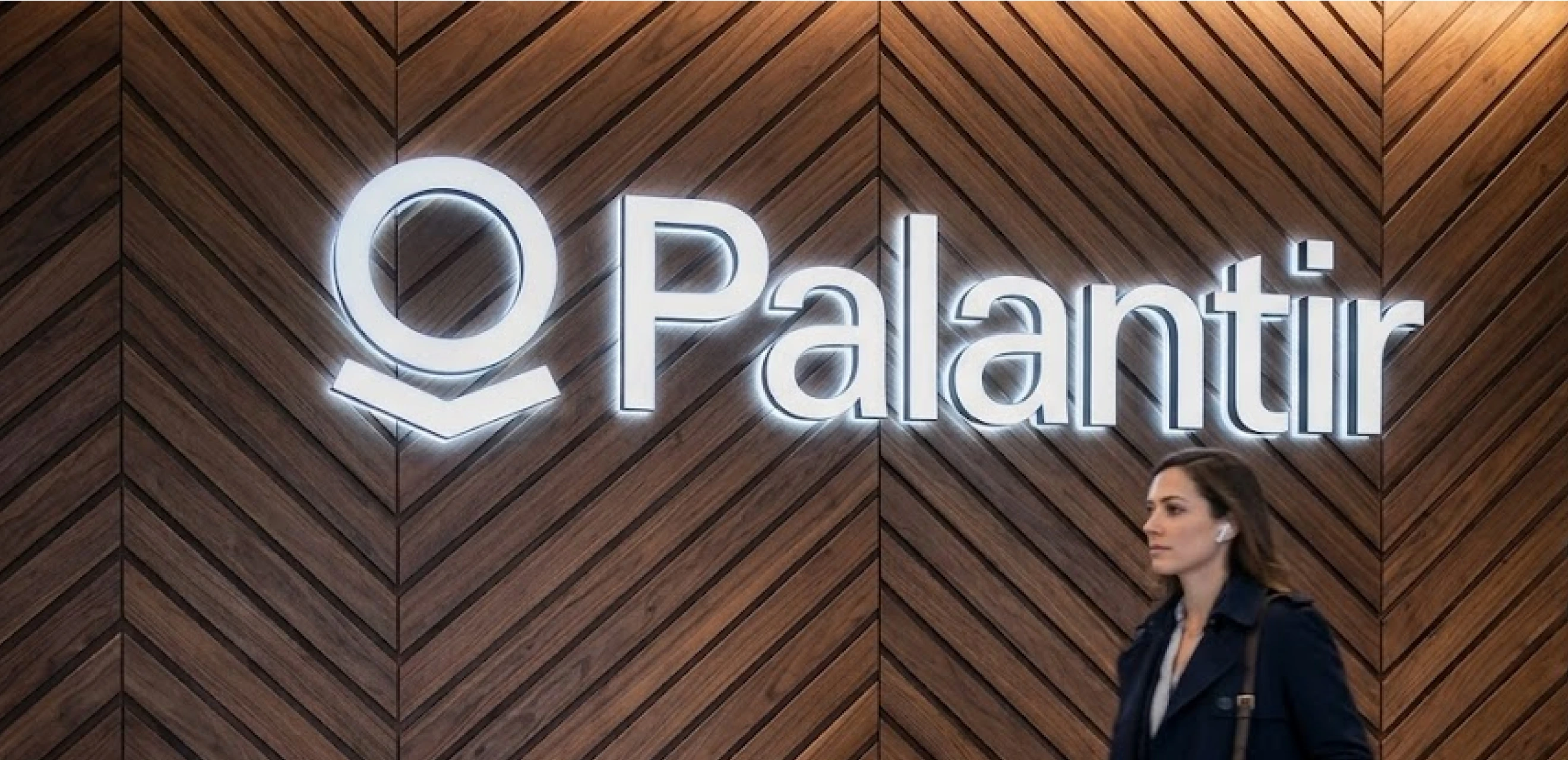 palantir logo on wall