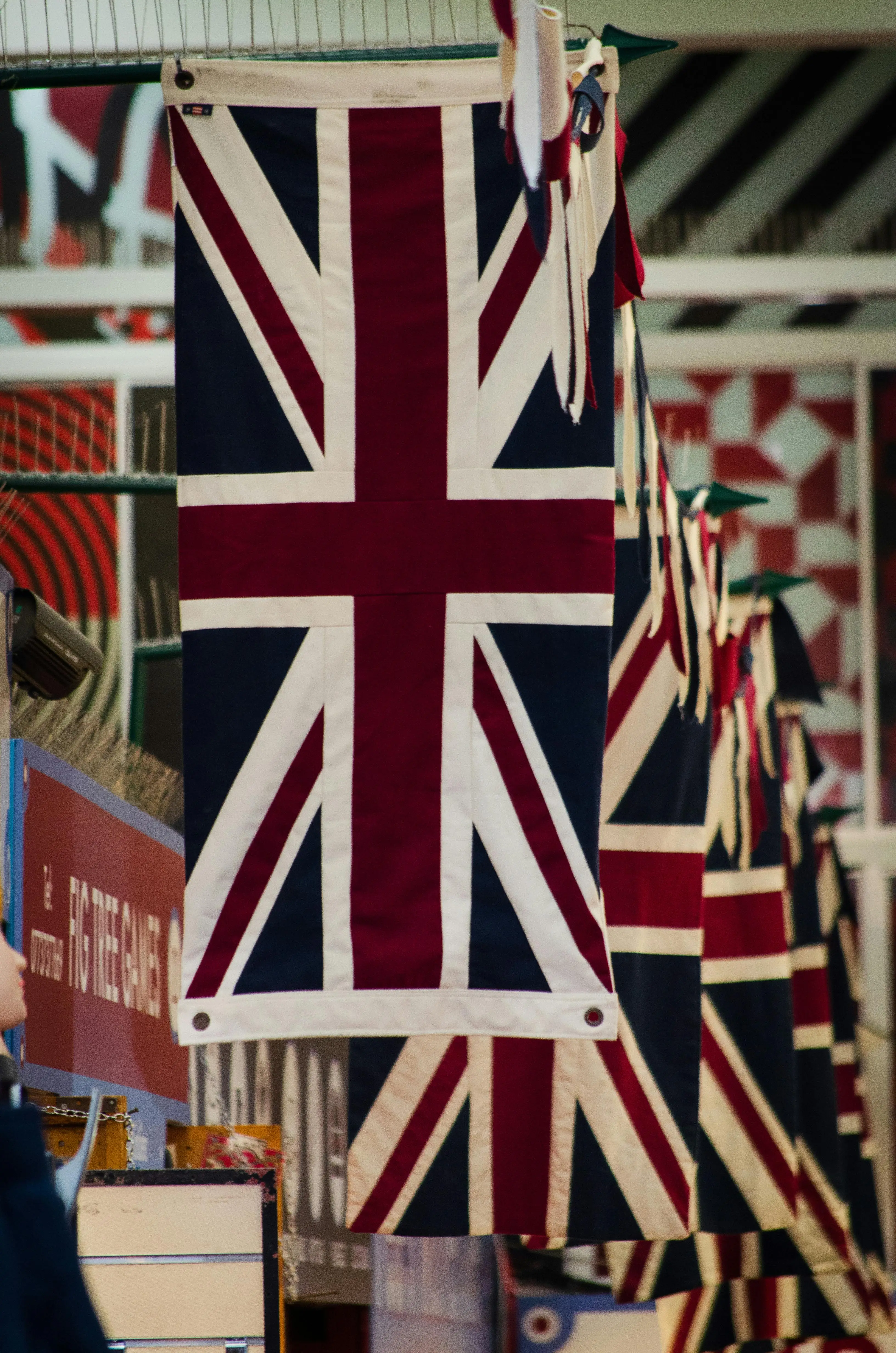 Union Jacks in a row