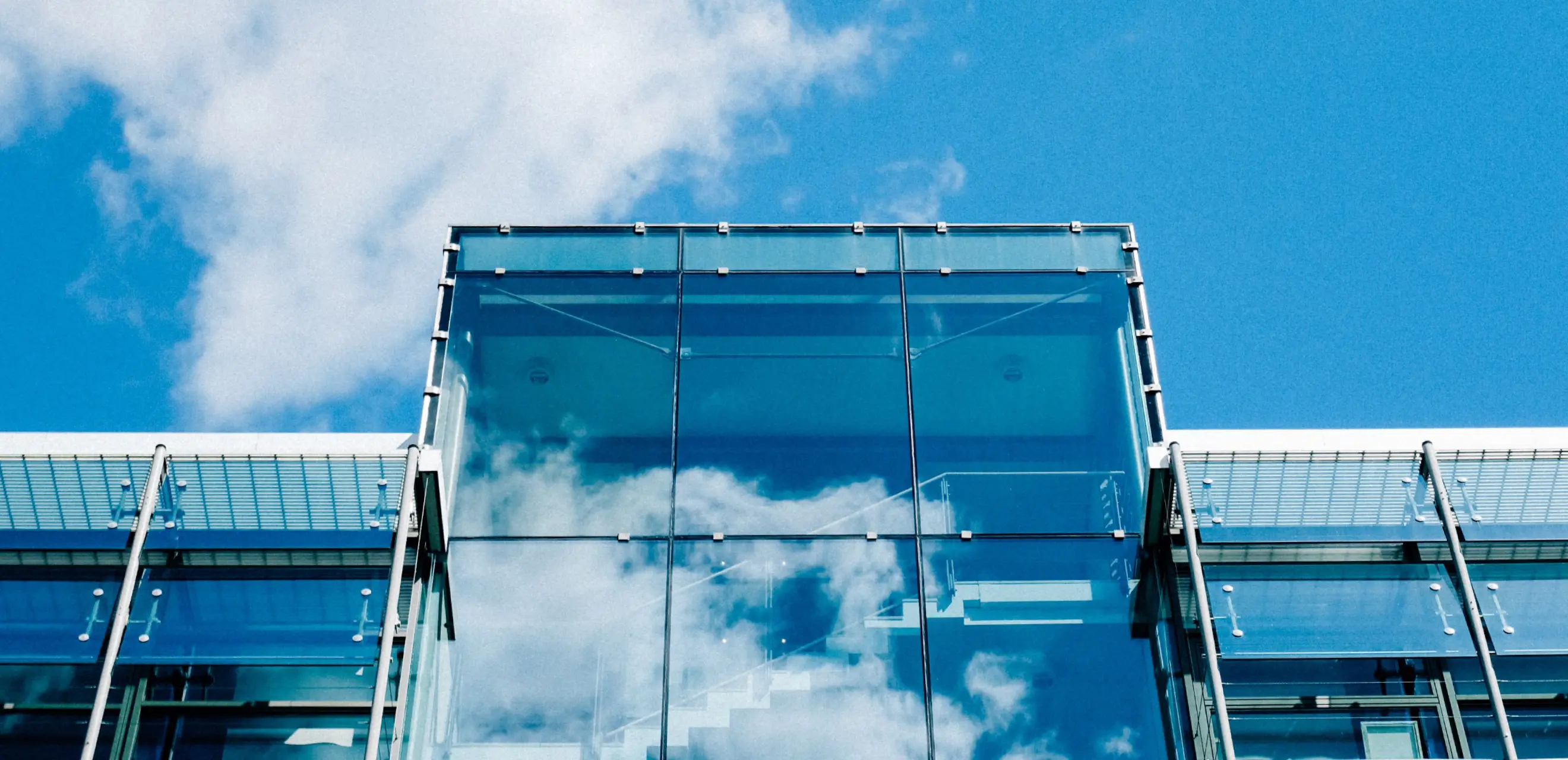 building with clouds