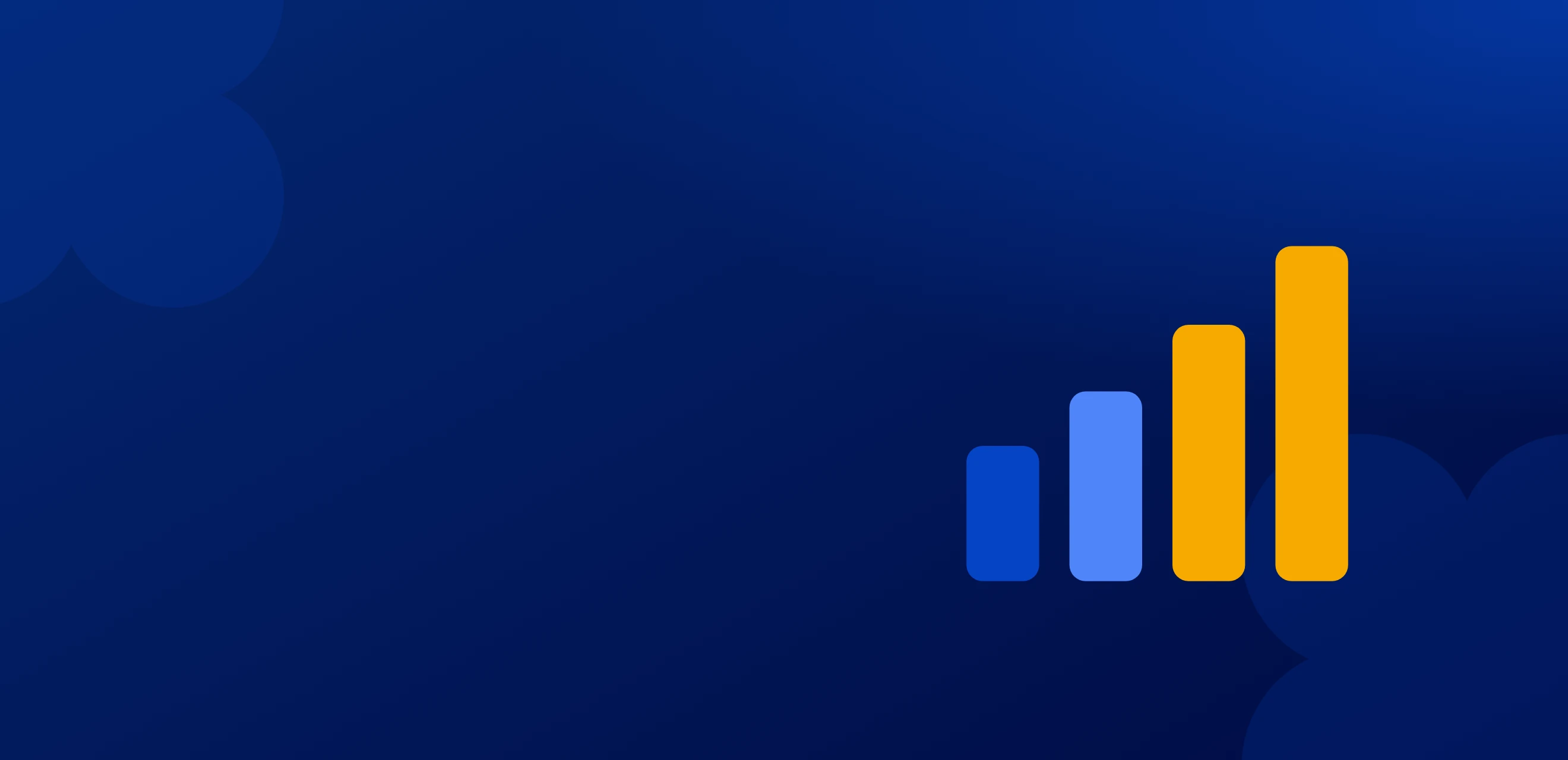 Rising bar-chart motif on the Stotles deep-blue background, for the government spending analysis platforms guide