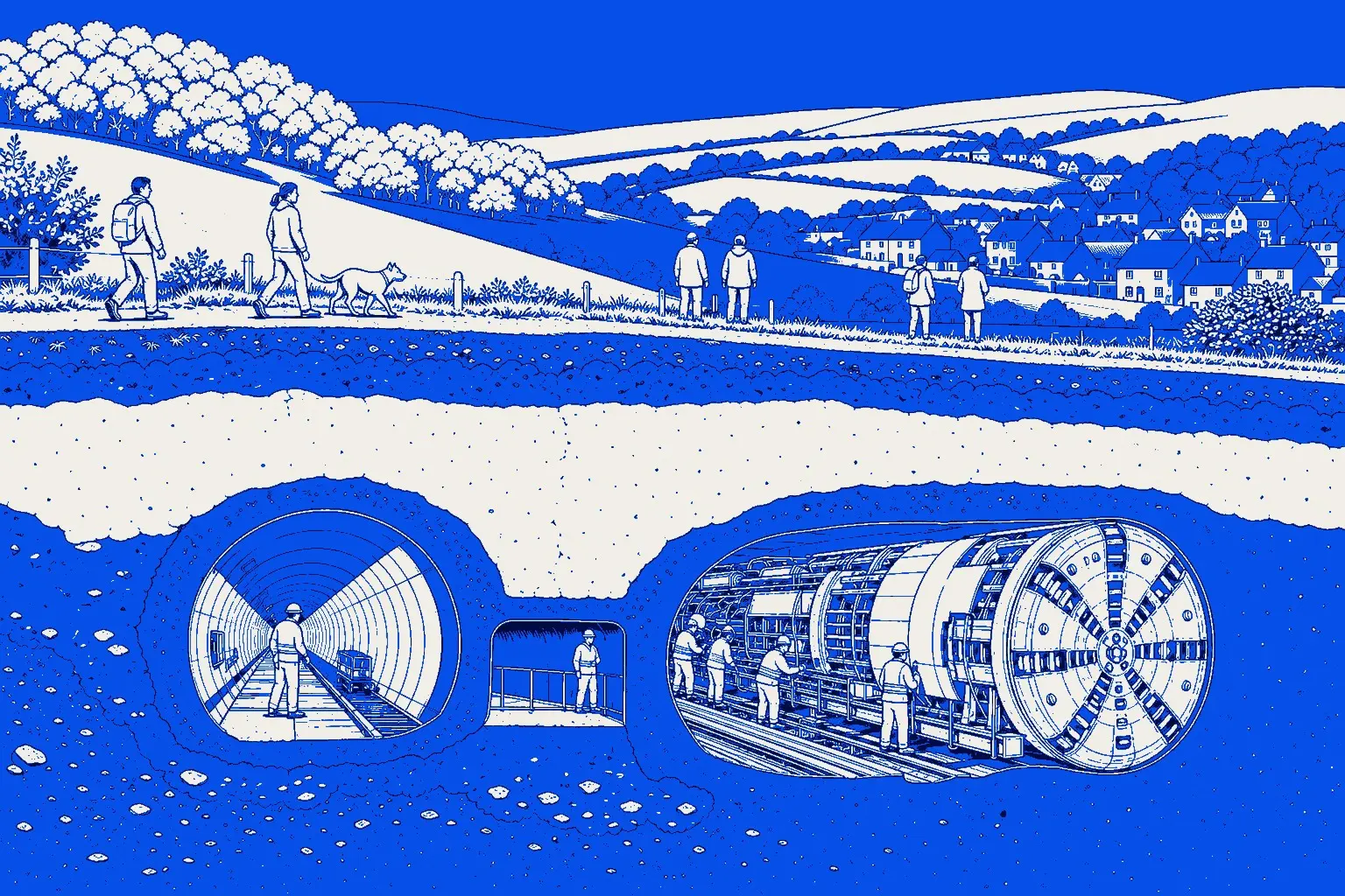 A picture of a high speed rail tunnel