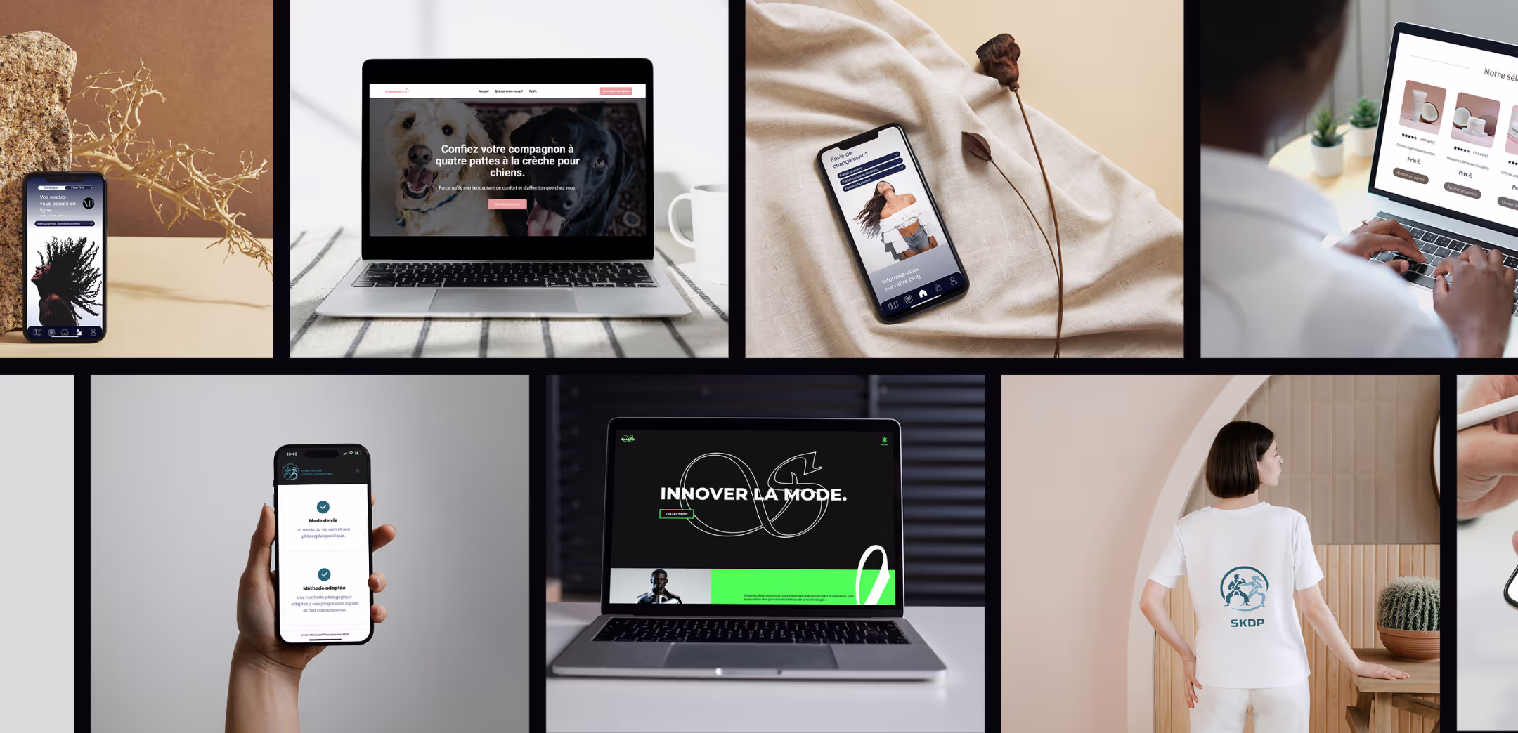 Grille d'images de projets