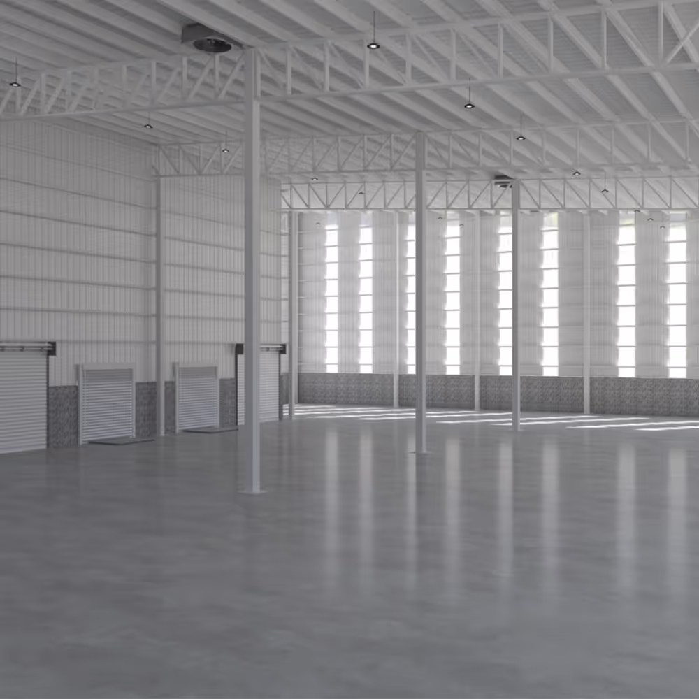 Vista interior de las naves industriales de Warehouse 27.