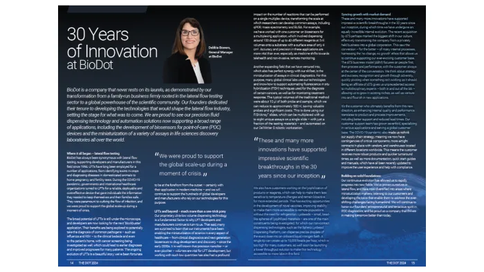 Journey of The Dot | Debbie Bowers on BioDot's 30-year Journey