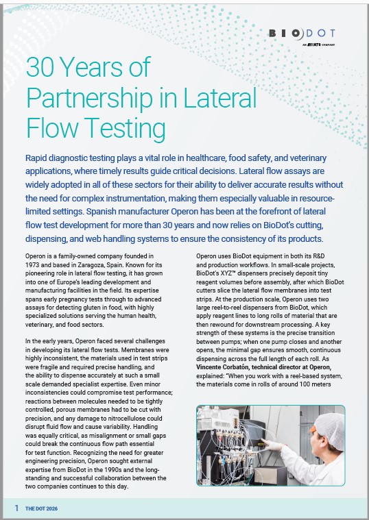 30 Years of Partnership in Lateral Flow Testing