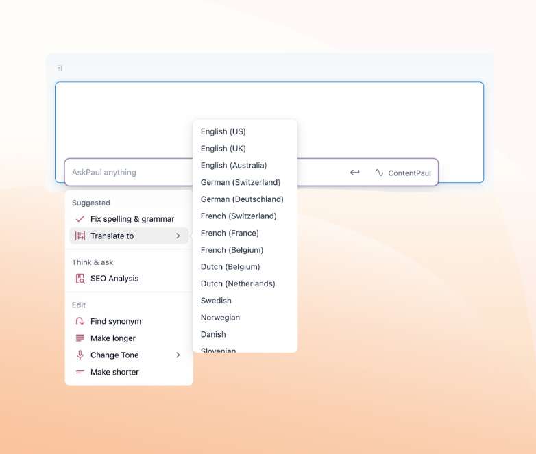 ContentPaul editor with preview
