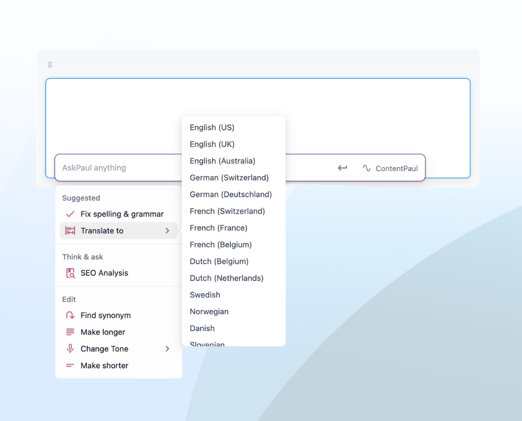ContentPaul editor with preview