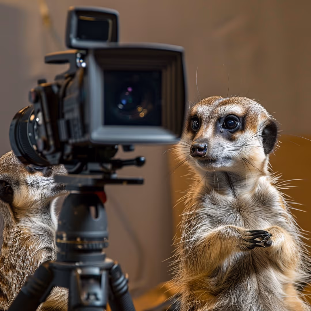Meerkat on a video set