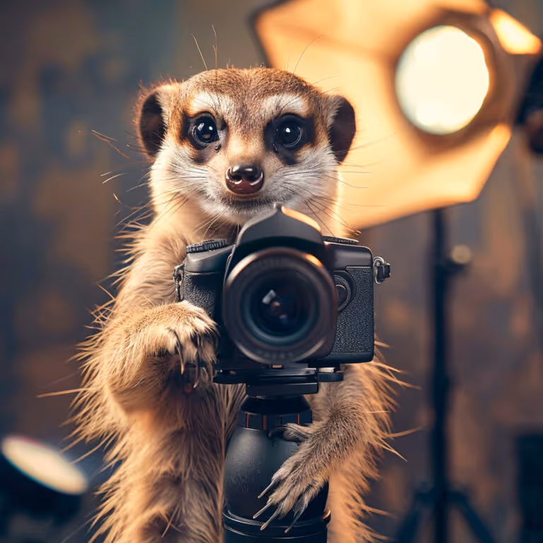 A meerkat taking your picture