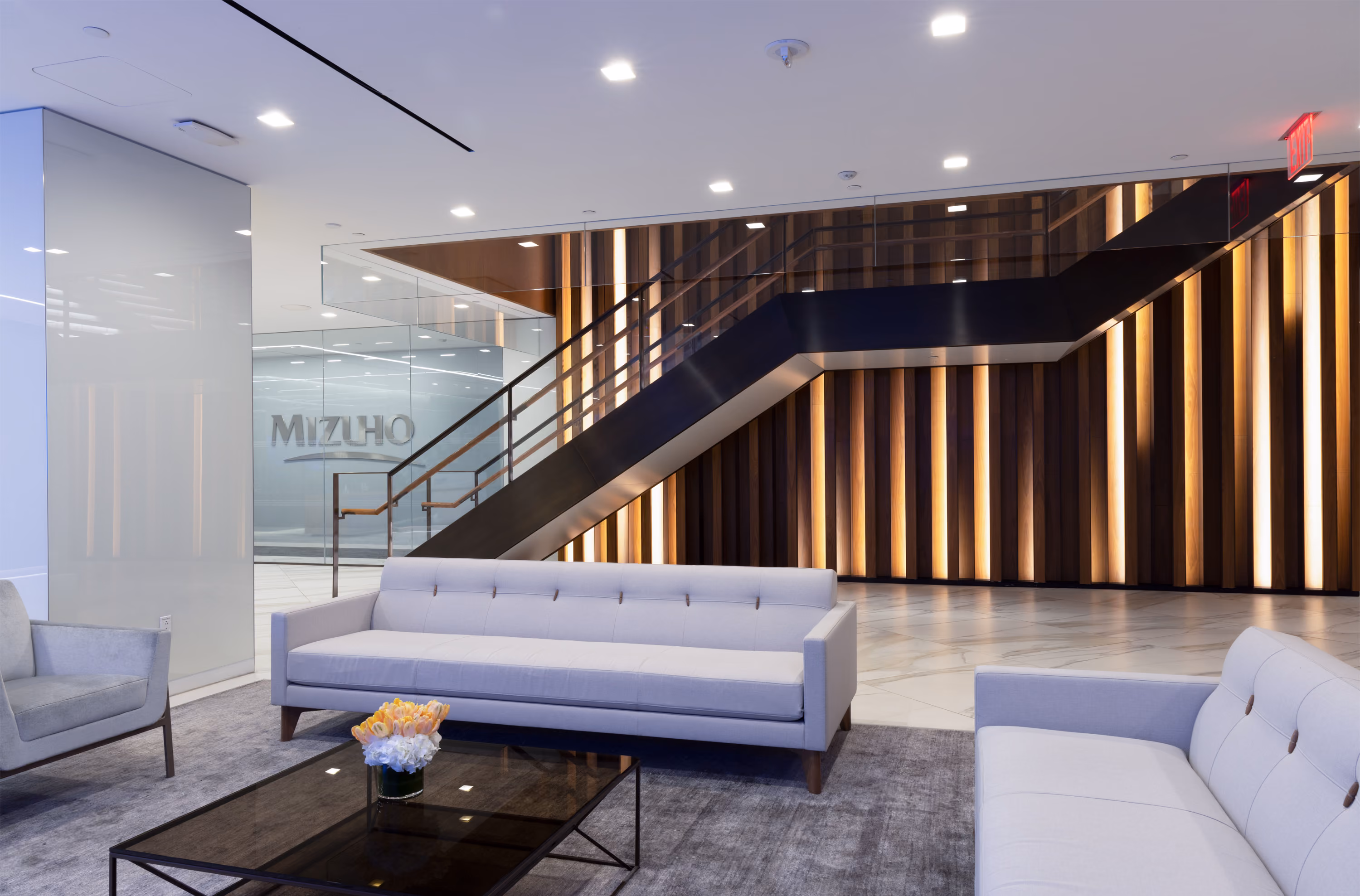 Mizuho Americas NYC headquarters lobby