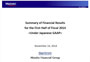 Go to Summary of Financial Results for the Second Quarter of FY2014 (PDF/282KB)