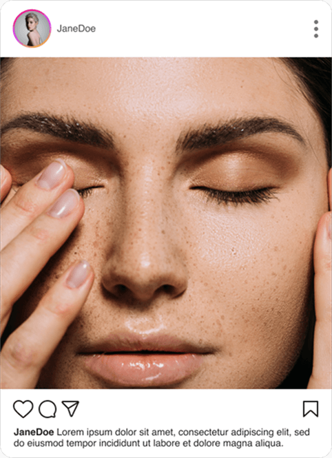 A woman holding her hand to her face.
