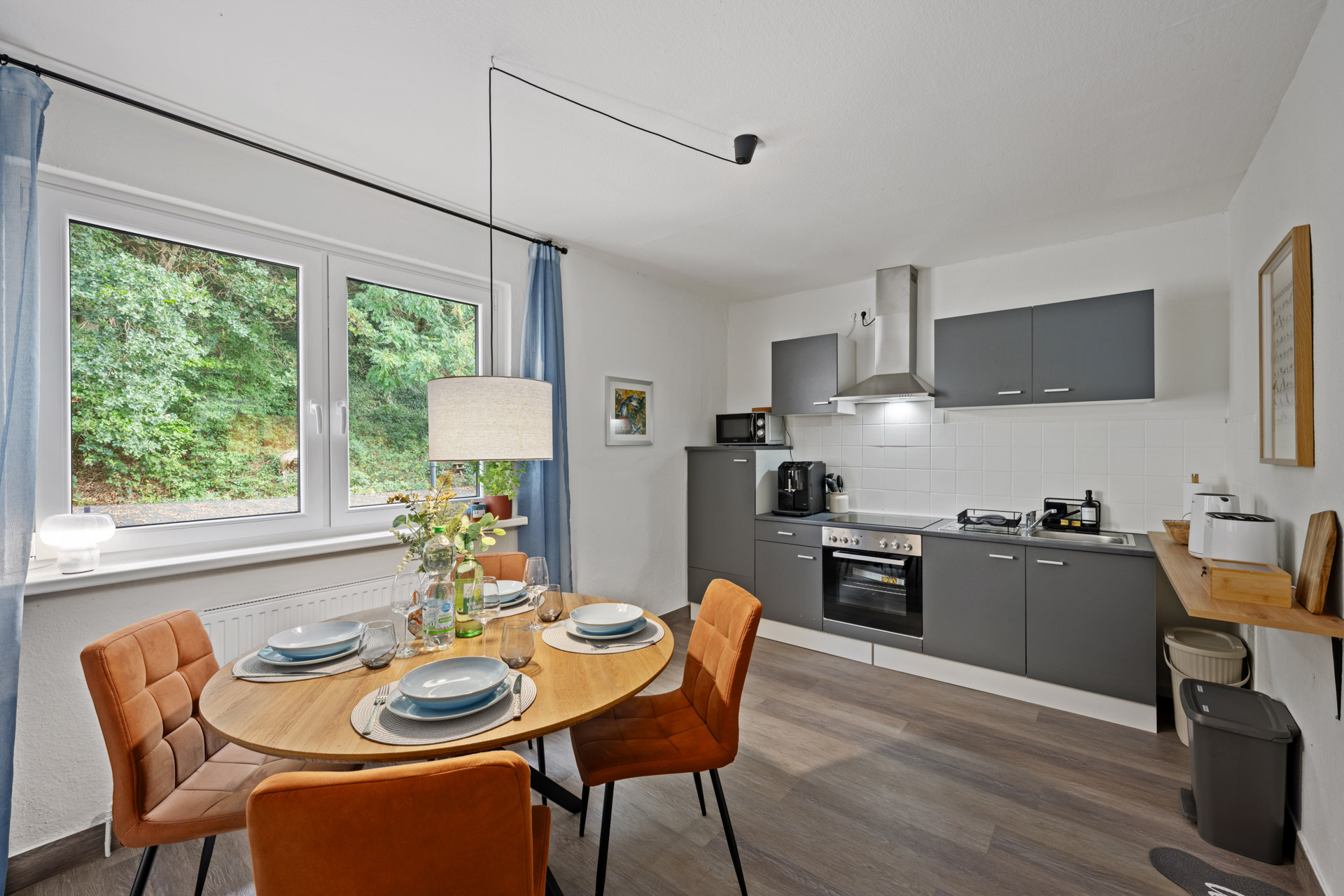 Küche und Essbereich der Ferienwohnung Sperling