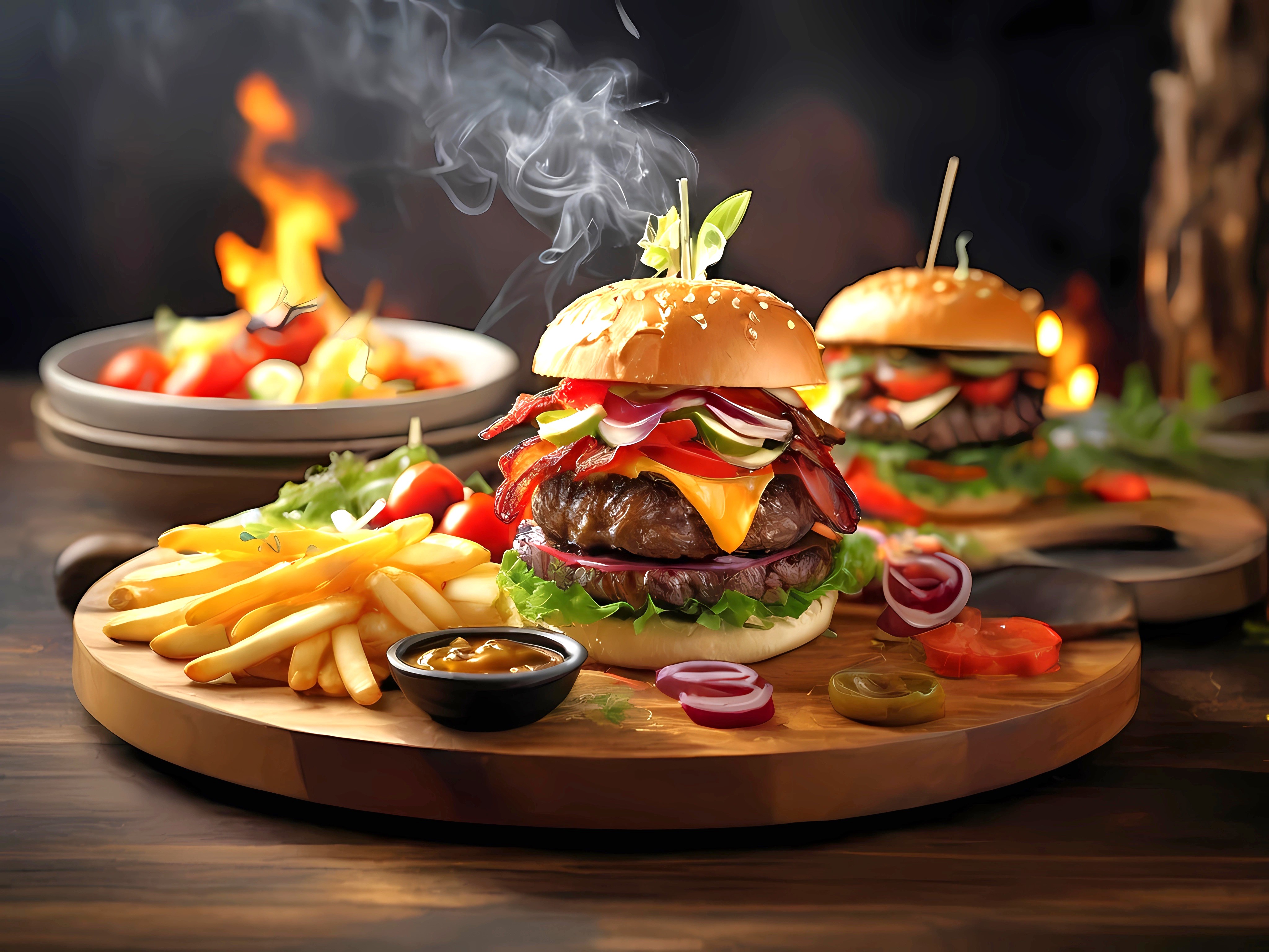 Burger vom Grill als Motiv des Foodtruck-Festivals in Mölln