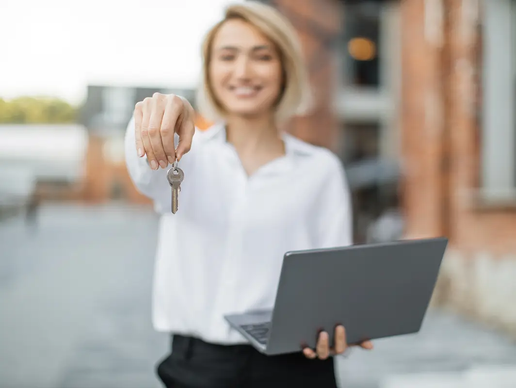 A Hand Holding a Phone with Blue Comma AI assistant