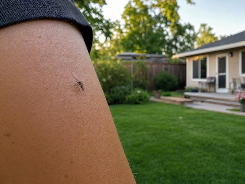 mosquito biting an arm