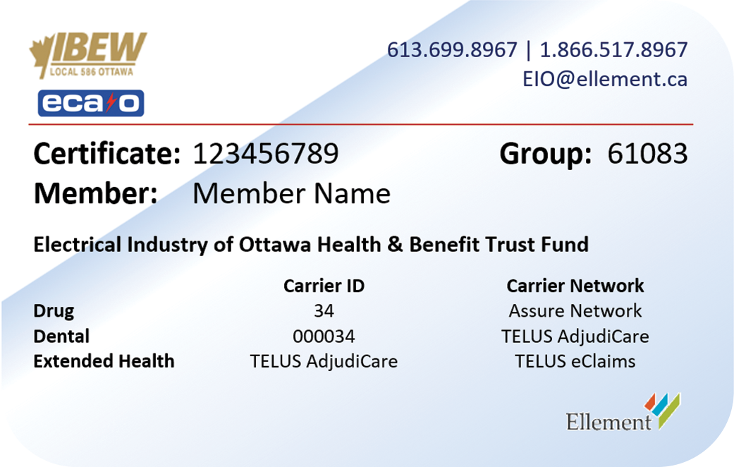  Image showing benefit card.