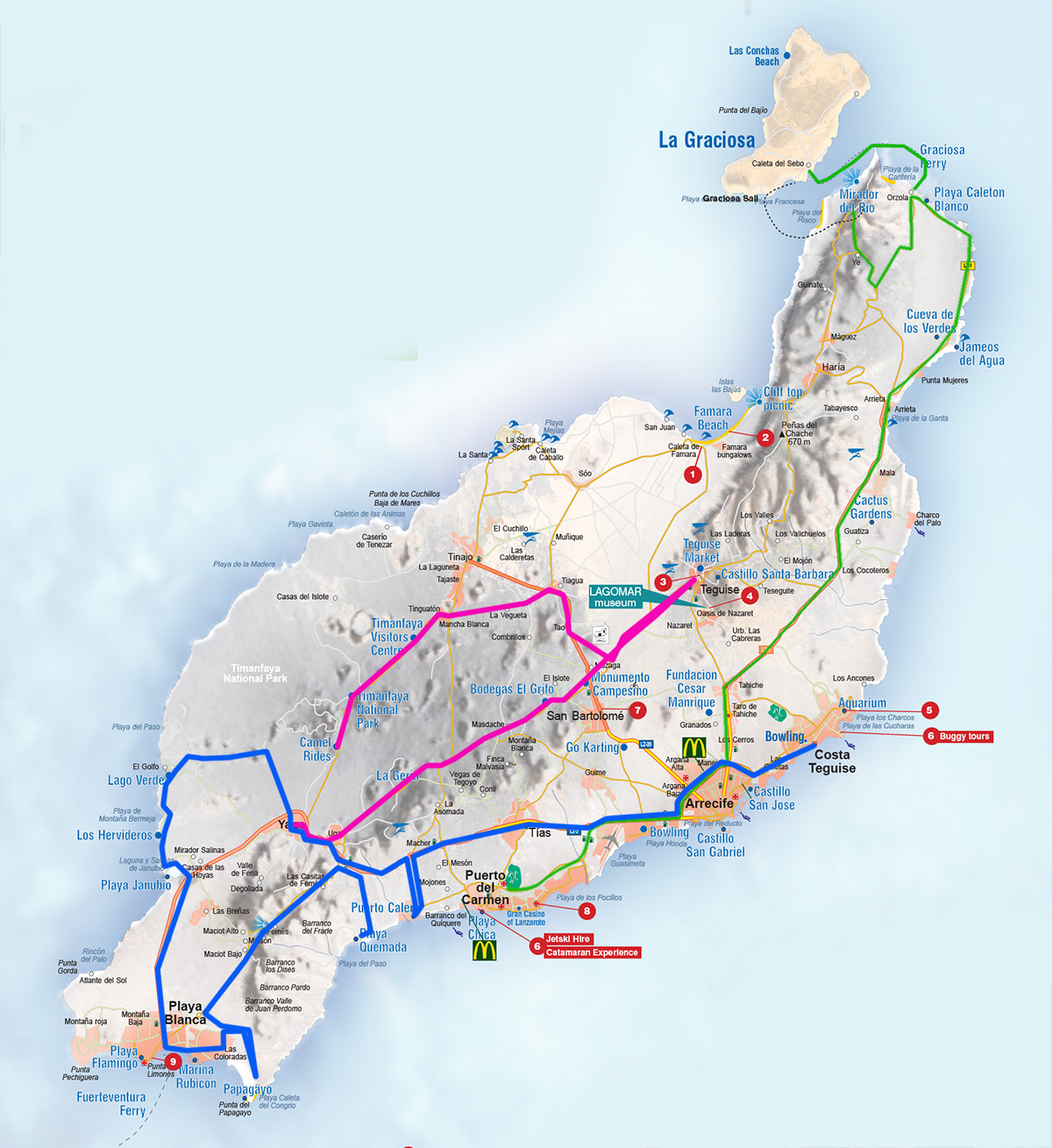 Carte Lanzarote