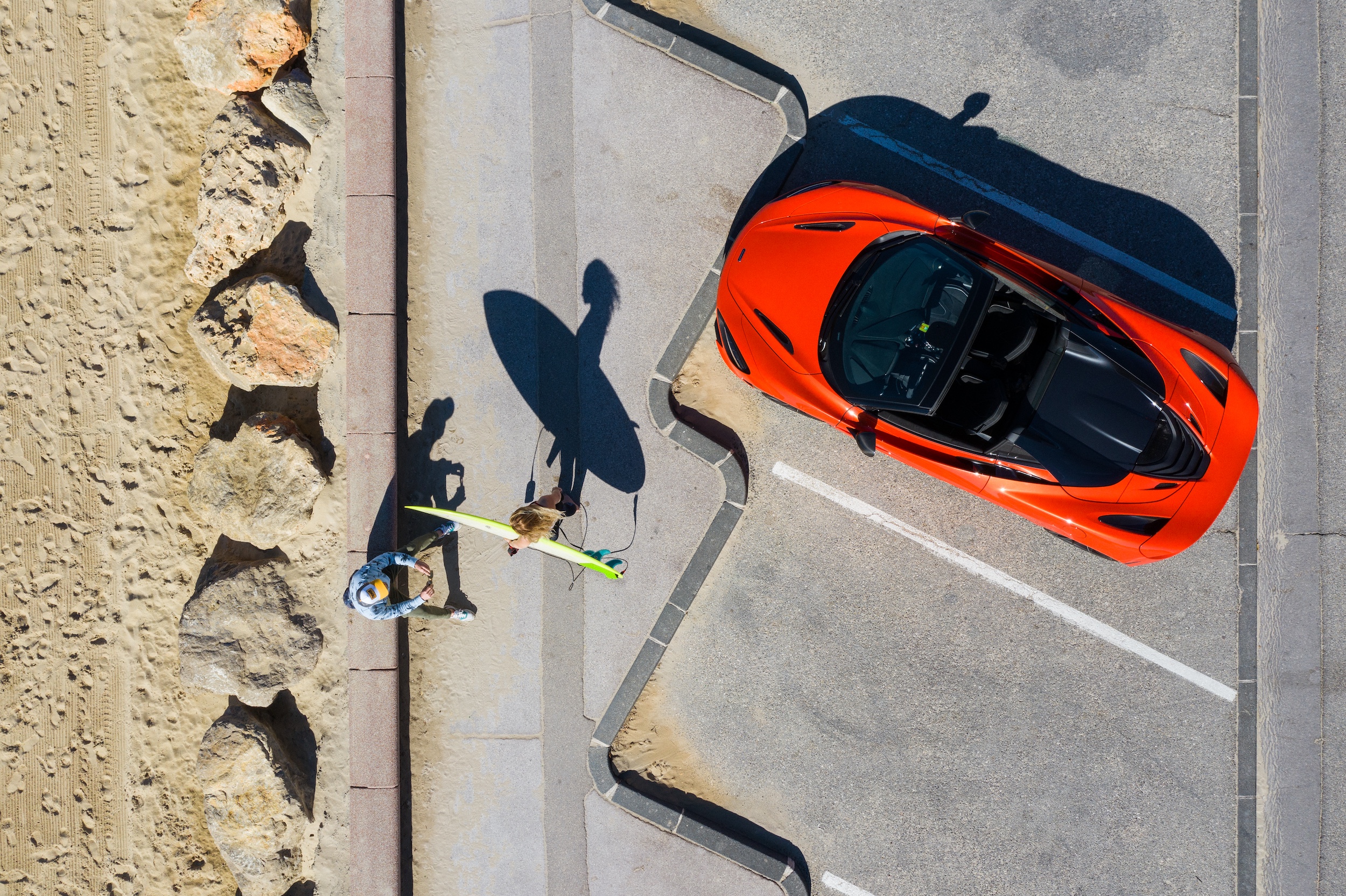 McLaren 720S vue d'au dessus 