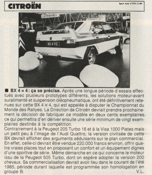 Article Sport Auto n° 274 – les promesses d’une future 4x4 pleine d’espoir
