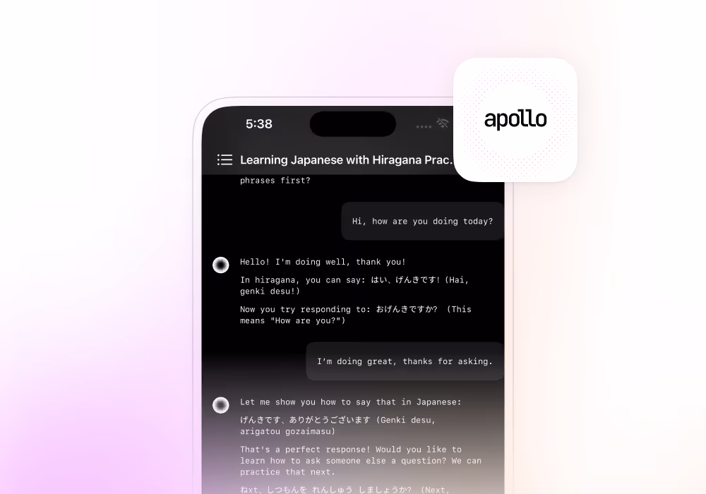 Earlier this year, Liquid acquired Apollo, a fully private AI chat mobile application, as part of our mission to bring capable AI to every device at every scale.