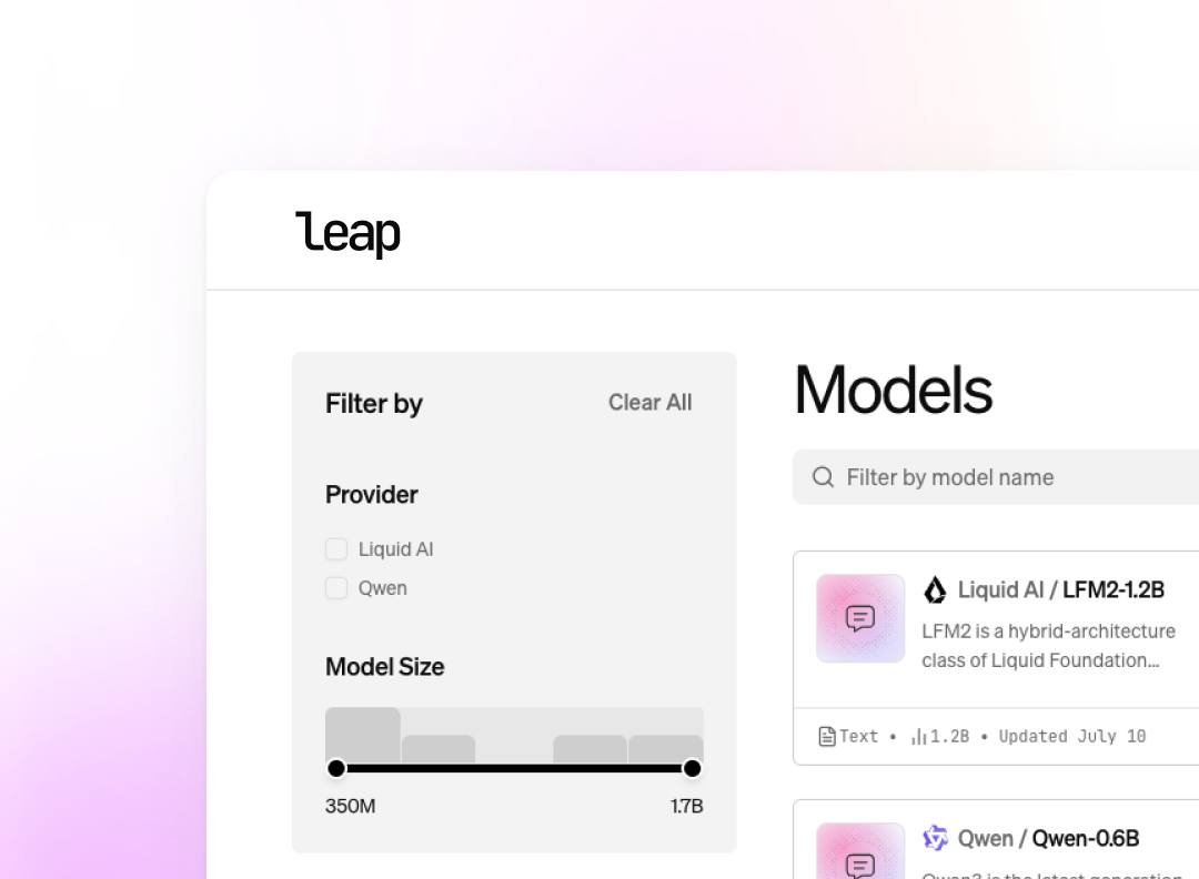 Discover Liquid’s Edge AI Platform