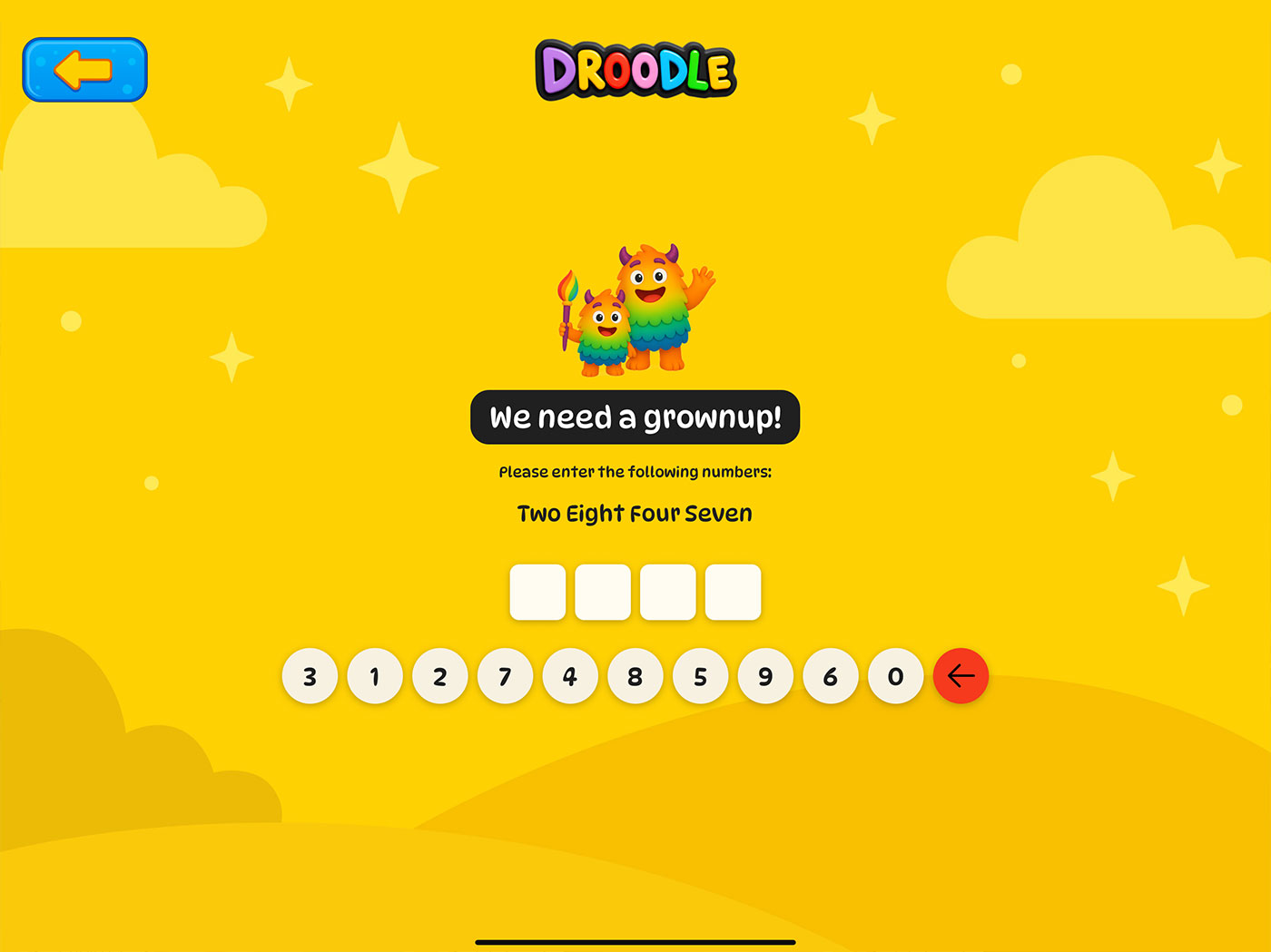 Droodle Parental Gate for iPad