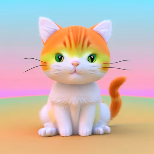 Cat from Kids drawing using AI