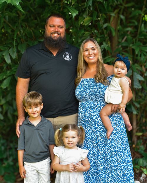 Price Automotive family, Eddie, Shelby Price with kids.