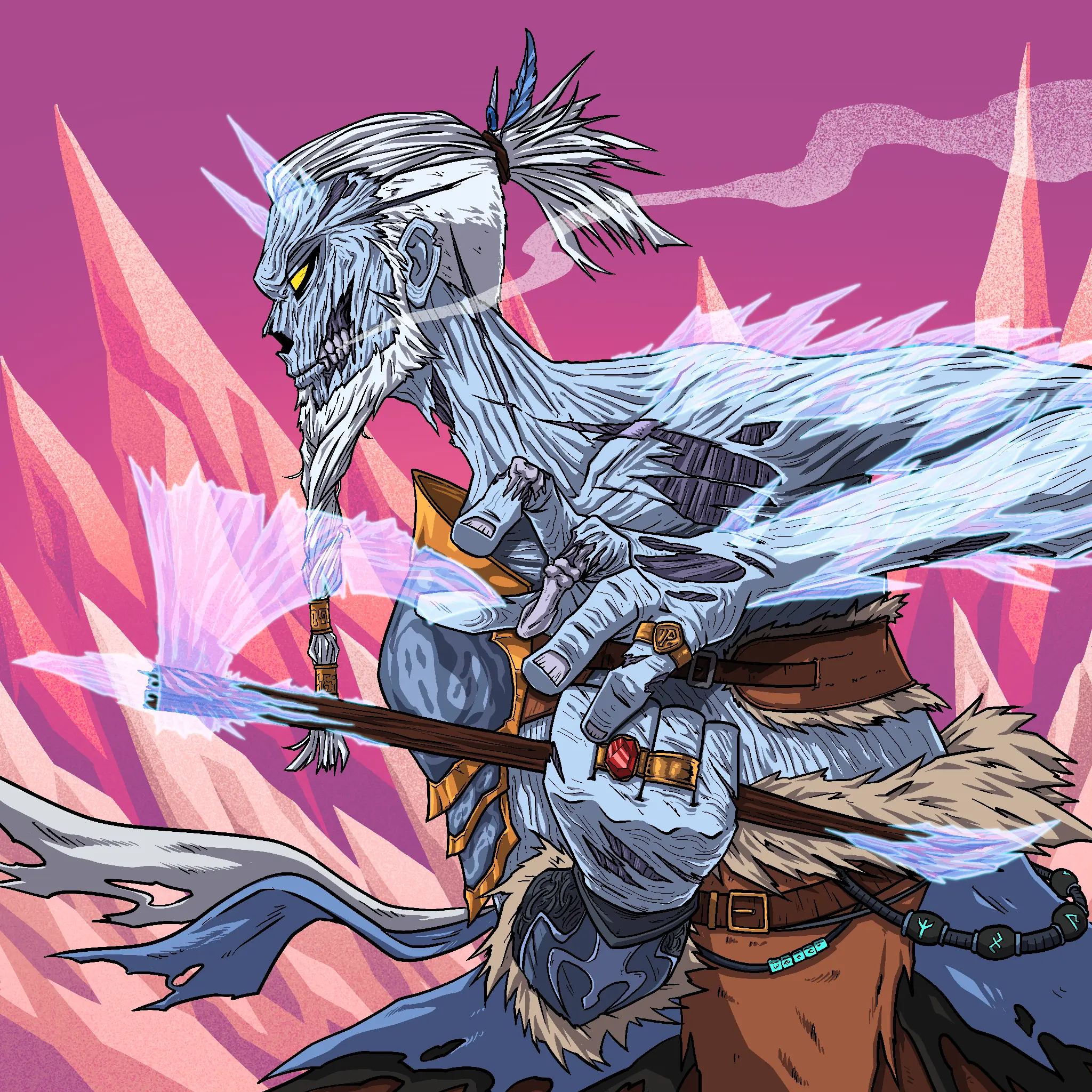 Ice warrior with axe.