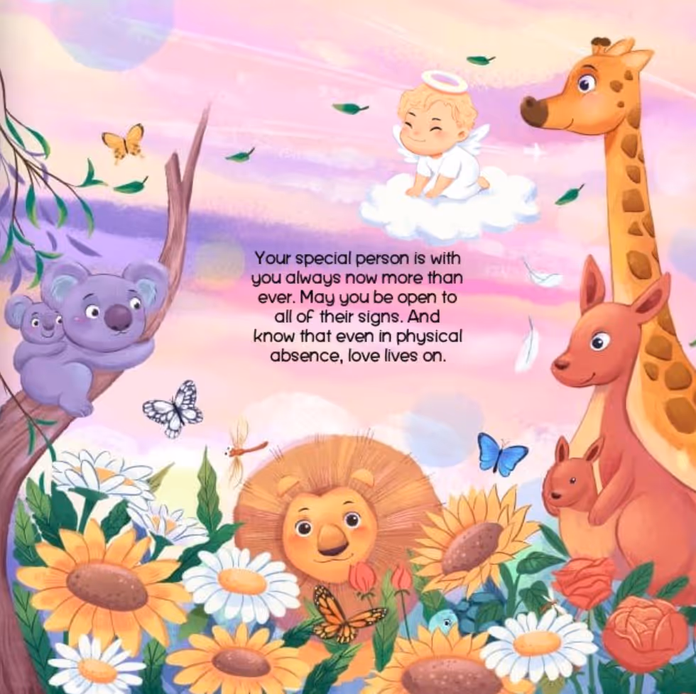 Cute animals and an angel baby look on