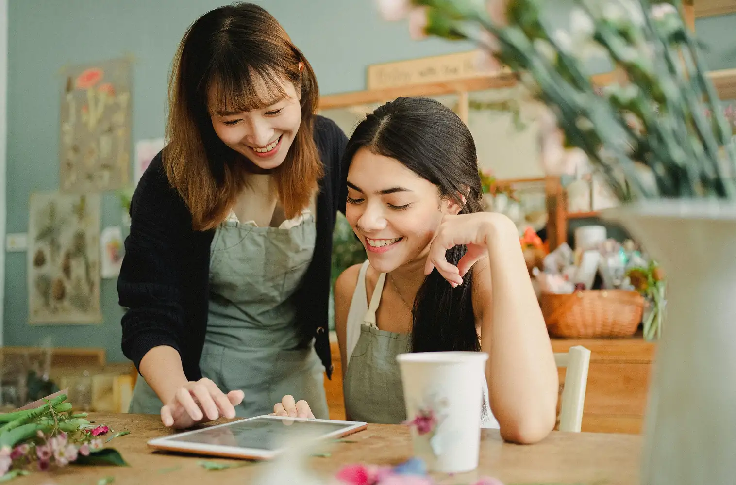 Two startup founders scaling after hiring Alpha Story for their PR
