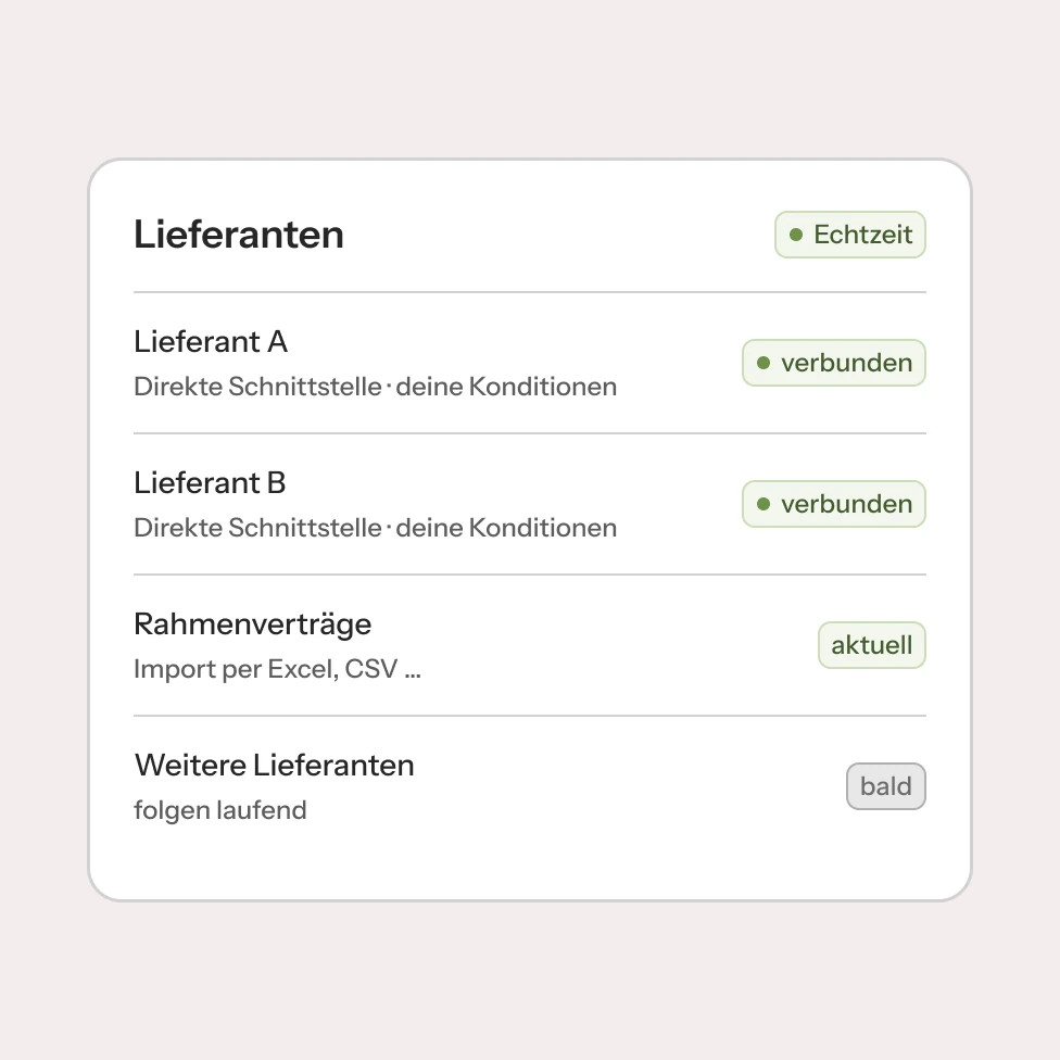 Direkte Lieferanten-Schnittstellen in constrct sync