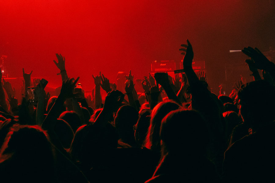 Live concert crowd