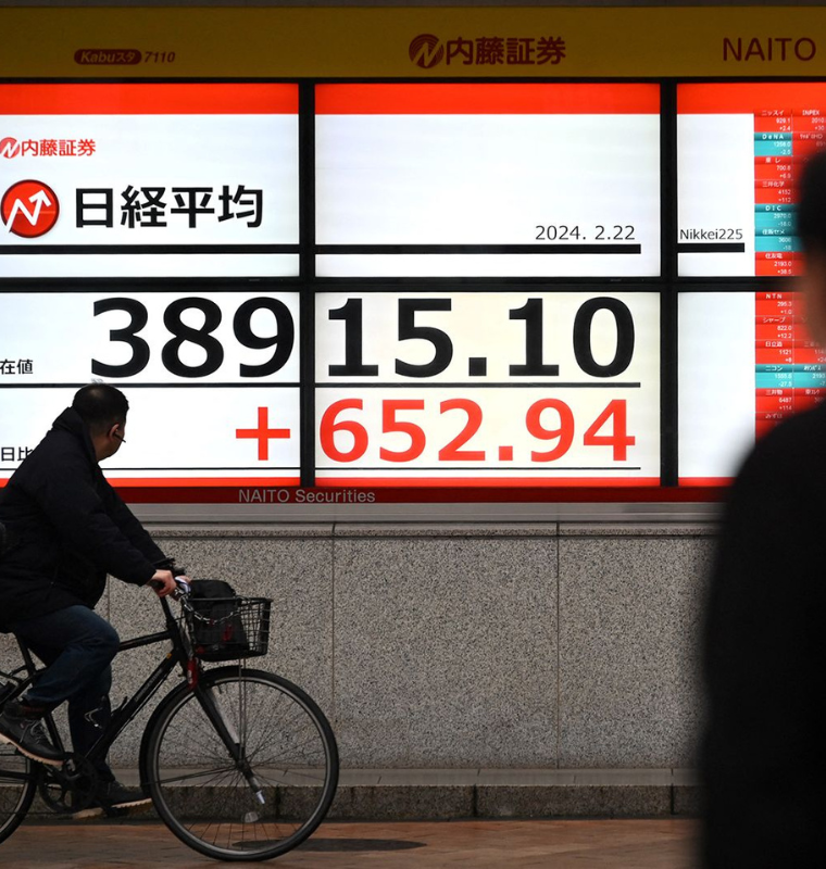 Japan’s Nikkei 225 Surges to New Record High for Second Consecutive Day