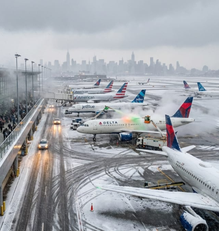 Powerful East Coast Blizzard Grounds Flights and Strains U.S. Airline Networks