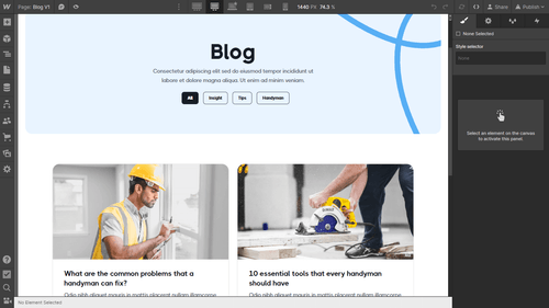 CMS Content - Handyman X Webflow Template