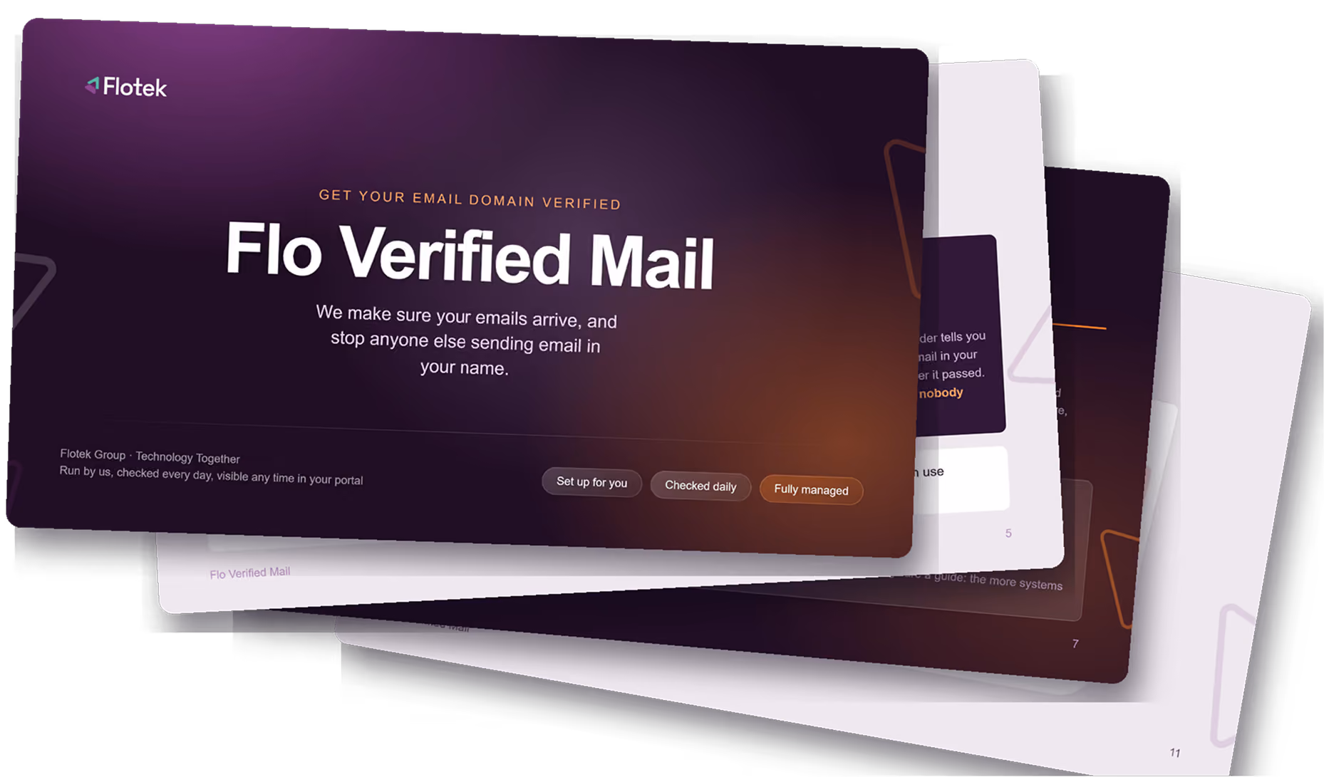 Flo Verified Mail brochure mockup