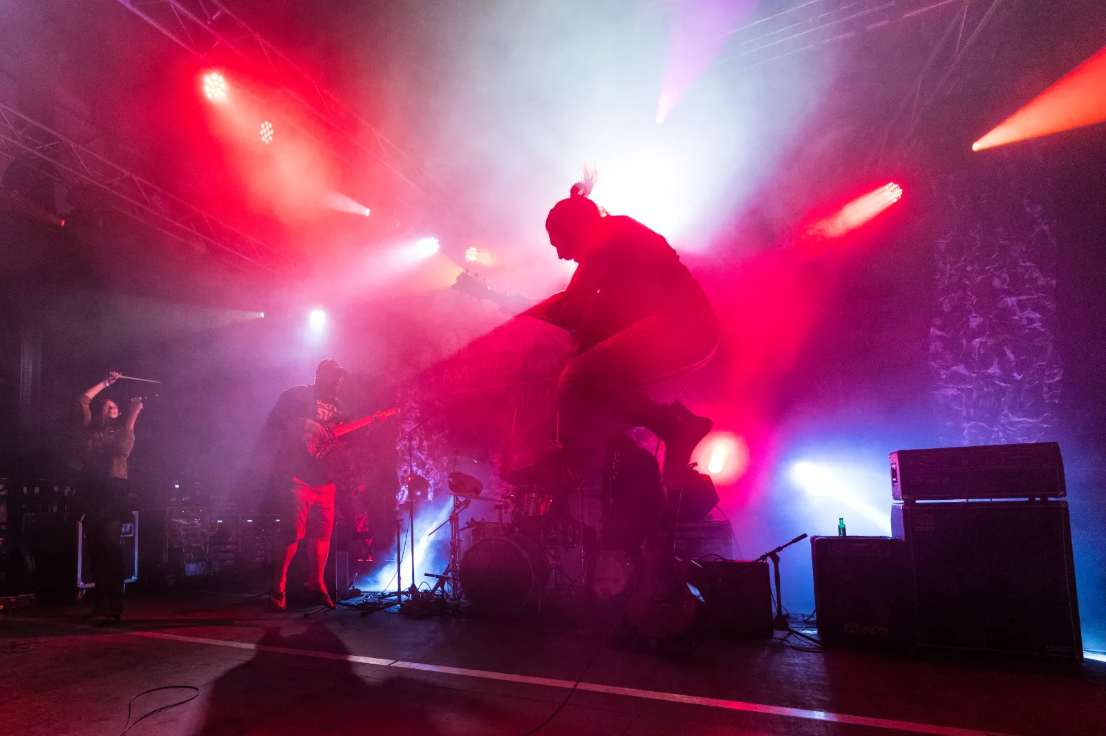 Musicians performing on stage at Black Bear Music Fest
