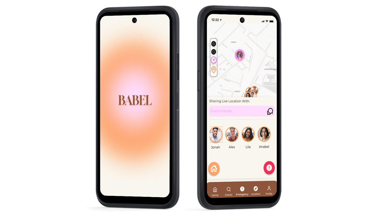 mobile mockup for babel app