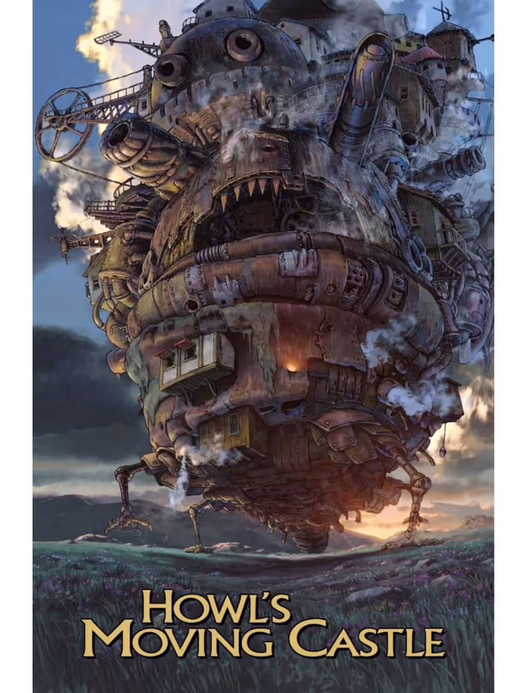 A poster for a film called Howl's Moving Castle.