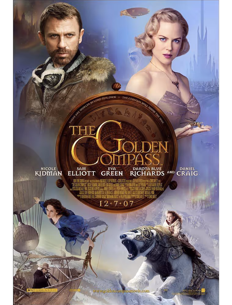 A poster for a film called The Golden Compass.