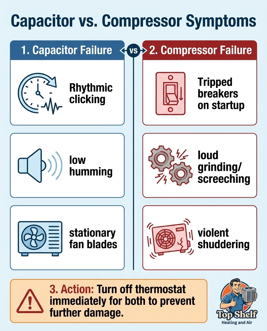 Capacitor vs. Compressor Symptoms