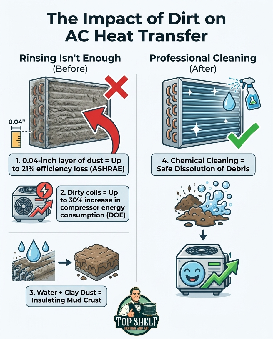 The Impact of Dirt on AC Heat Transfer