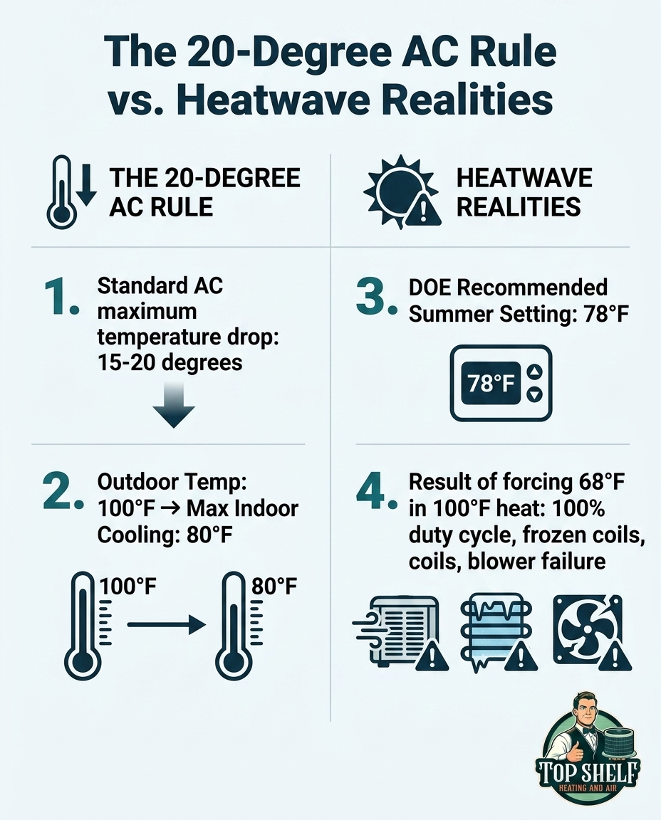 The 20-Degree AC Rule vs. Heatwave Realities