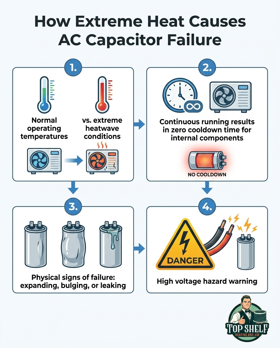 How Extreme Heat Causes AC Capacitor Failure