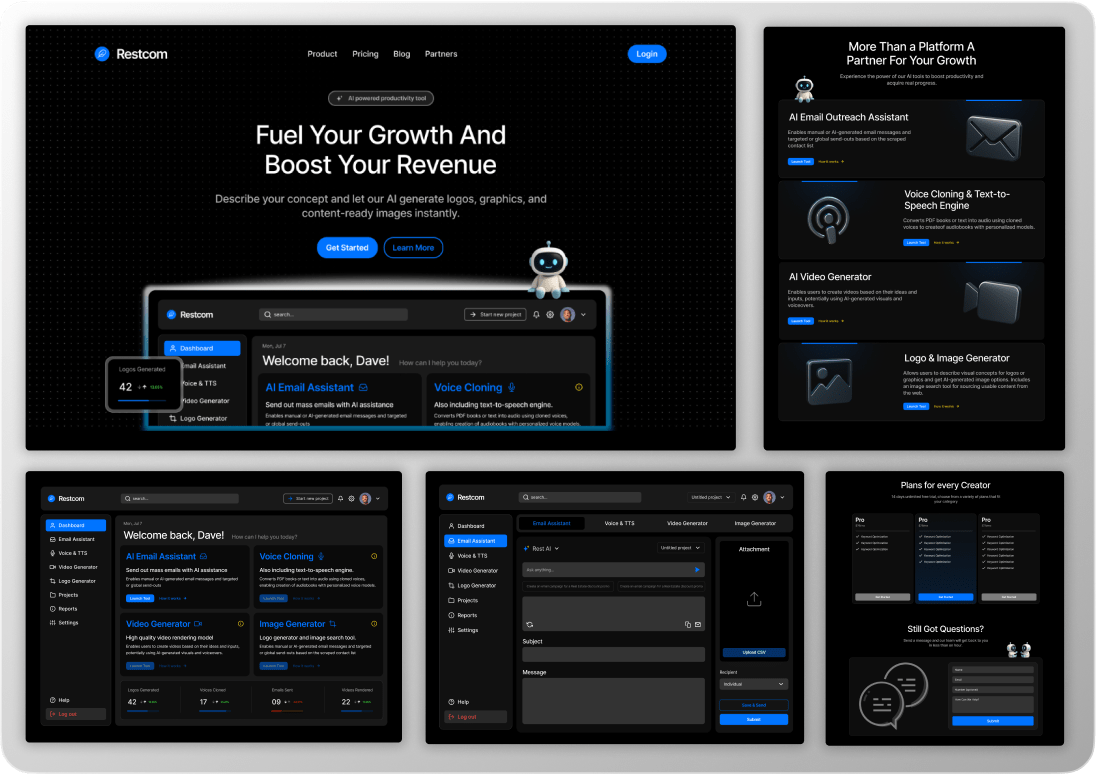 Saas website and dashboard 
design