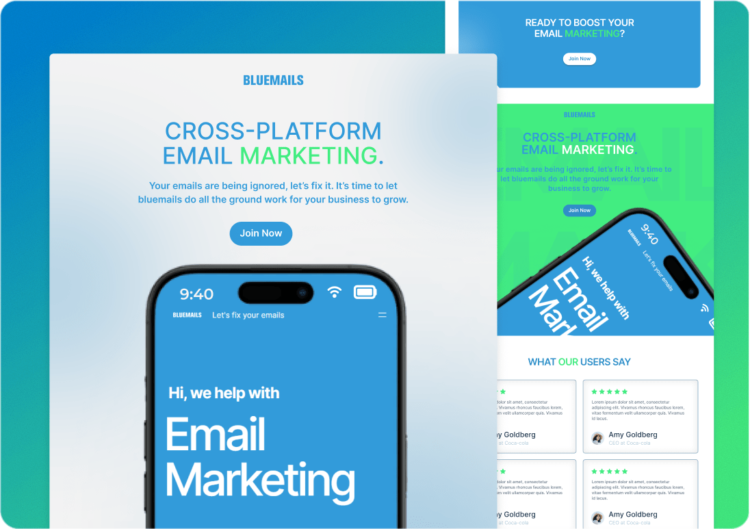 Email marketing template design