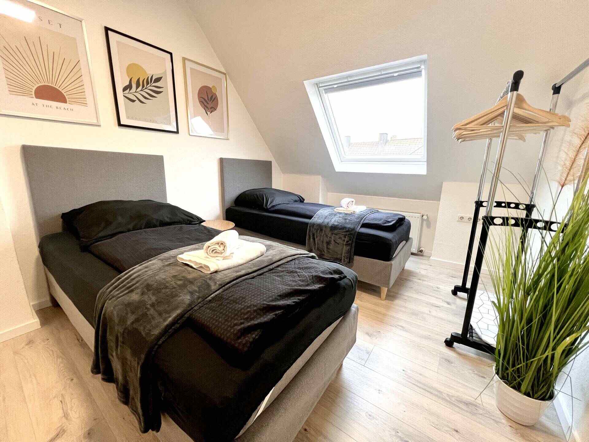 Zweibettzimmer in zentraler Ferienwohnung in Essen