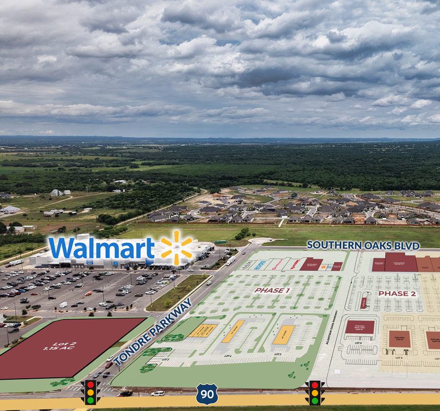 Alsatian Oaks: Strategic location. High-traffic visibility. Mixed-use growth hub.